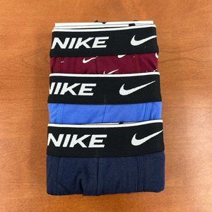 Nike Dri-Fit Essential Cotton Boxer Briefs 3 Pack Mens Medium Blue Navy Maroon M